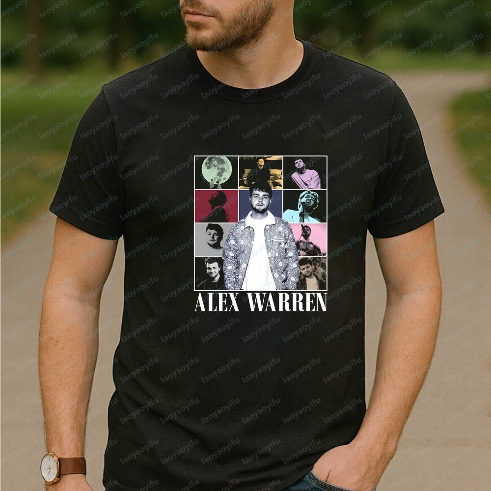 Alex Warren Printed T-Shirt, Unisex Trendy Harajuku Short Sleeve, Oversized Comfortable Tee for Men and Women