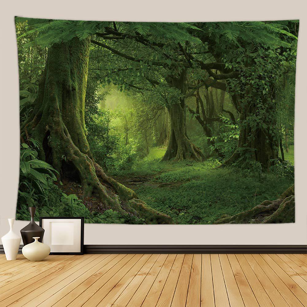 Tapestry Forest landscape with trees 75x100 чёрный