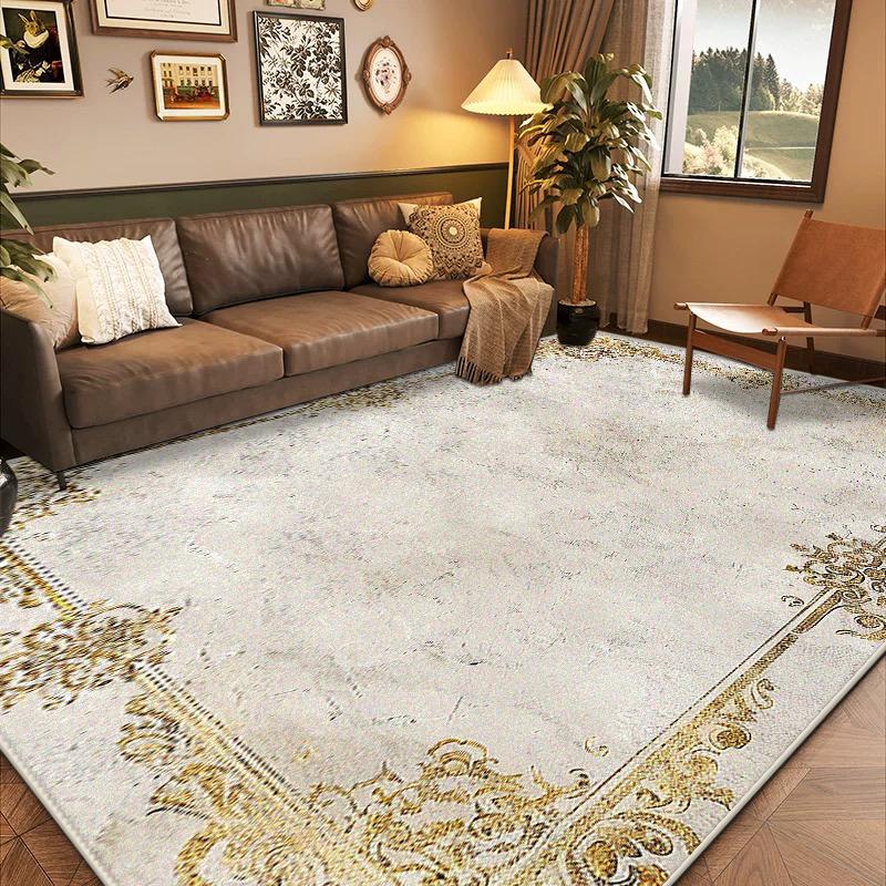 Chinese Style Luxury Big Living Room Rugs Home Decoration Sofa Coffee Tables Solid Carpet Bedroom Bedside Washable Floor Mats