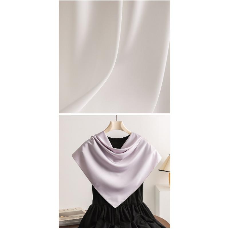 Elegant Elastic Satin Square Scarf Fashion Versatile Women Neck Scarf