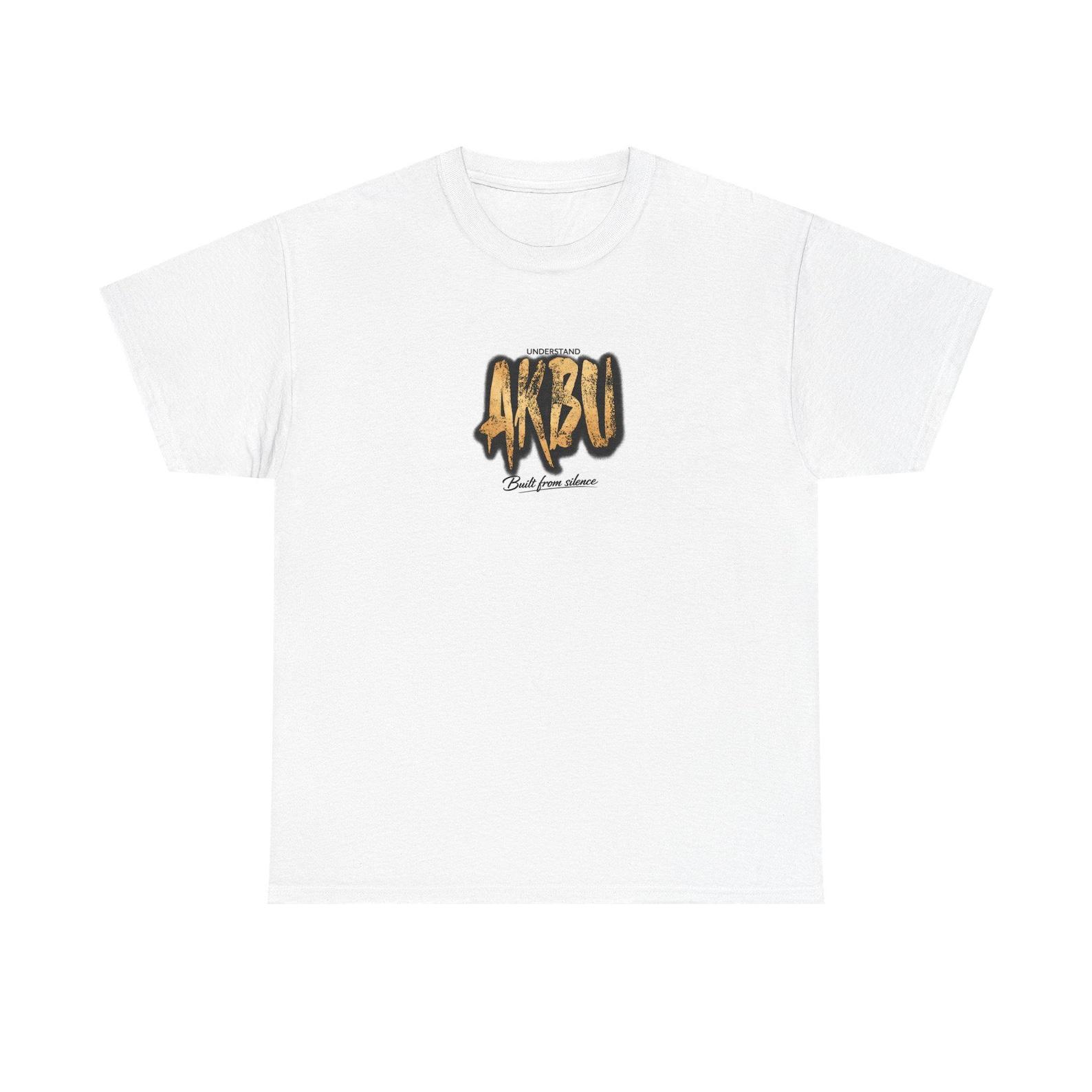AKBU Graffiti Logo Tee | Urban Streetwear, Bold Text Design L