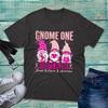 Gnome One Fights Alone Breast Cancer Awareness TShirt Pink Warrior Unisex Top