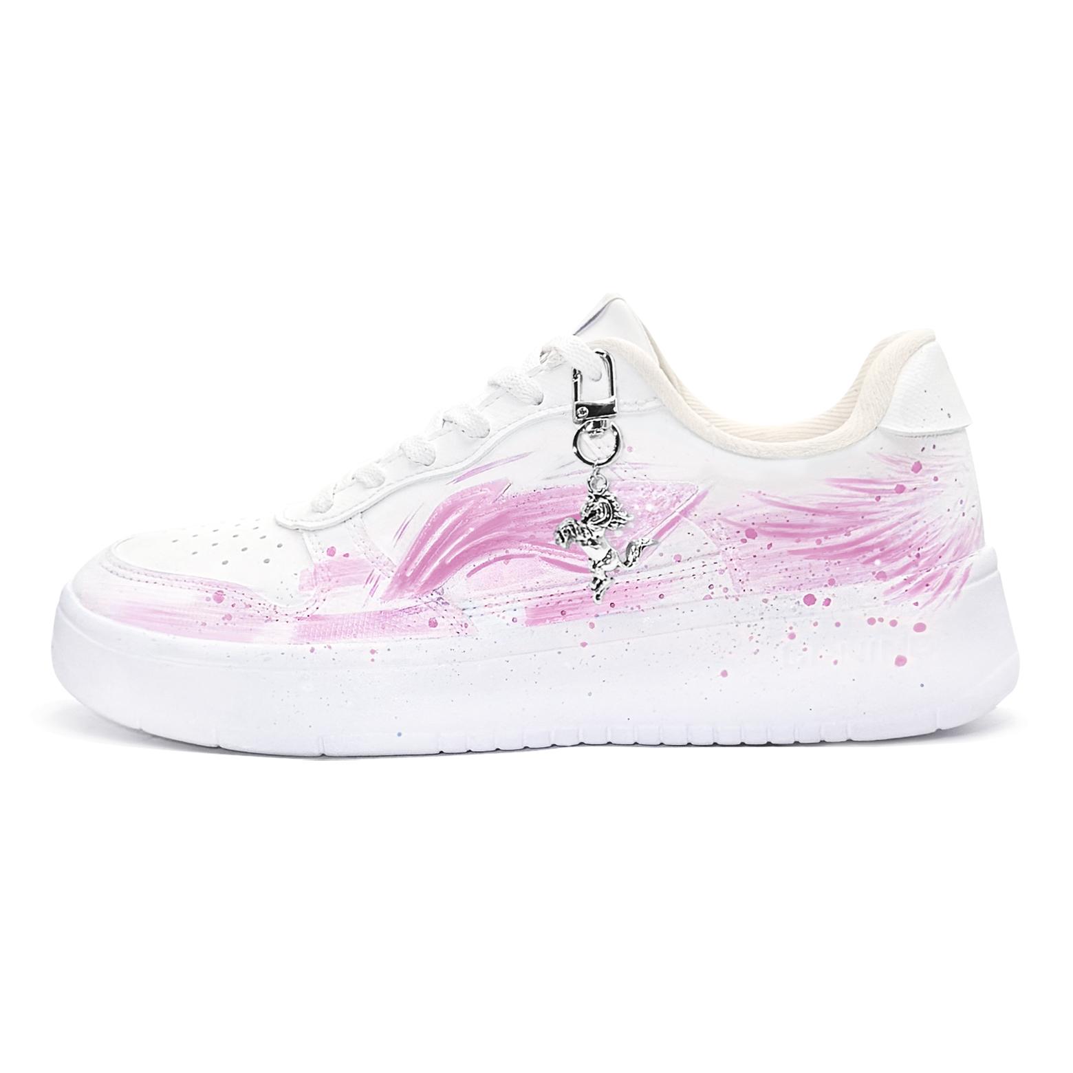 

Li Ning Плывущая лодка Божественное крыло Коллекция Год Лошади CNY, Культура Дня Нового года Низкие кеды для скейтборда Женские AGCS420-6(КомандаДва-H) 35