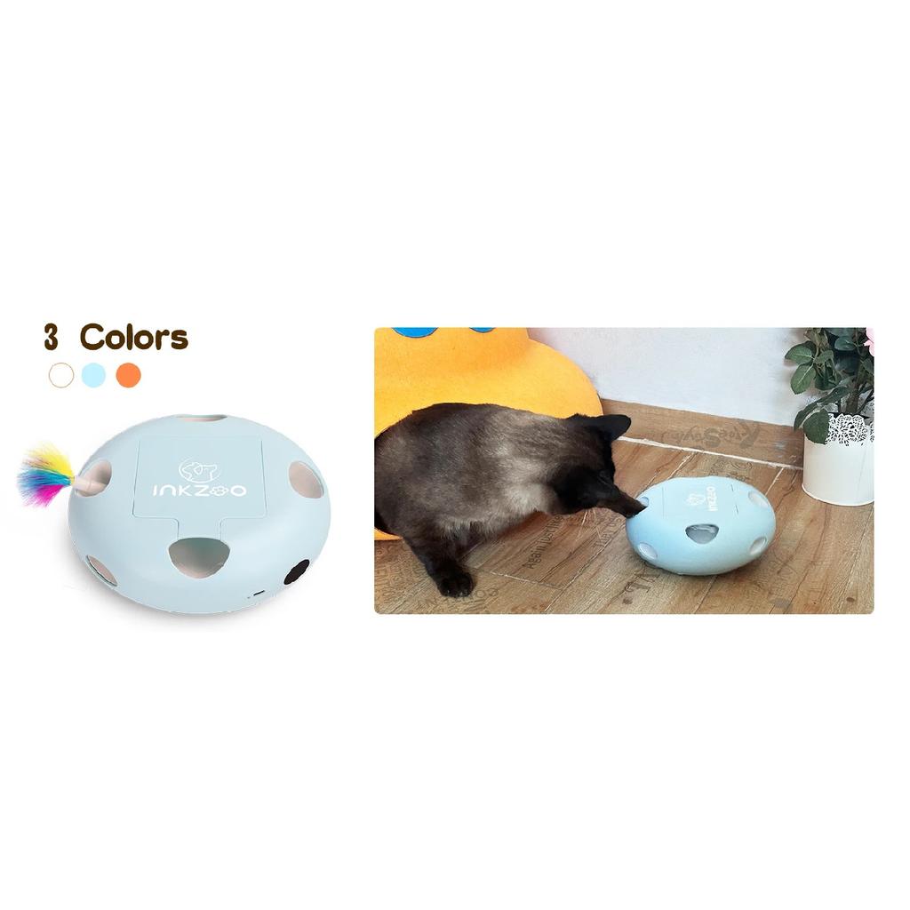 INKZOO Cat Toys, Interactive Cat Toys for Indoor Cats, Smart Interactive Kitten Toy, Automatic 7 Holes Mice Whack-A-Mole