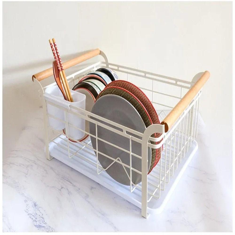 Japanese-Style Dish Rack Tableware Simple Drain Rack Draining Rack  Bowl and Chopsticks