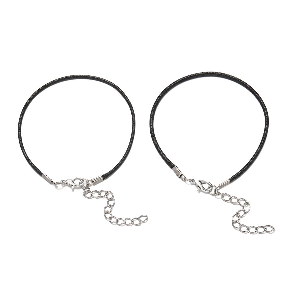 10Pcs/lot Dia 1.5/2mm Leather Cord Necklace With Clasp Adjustable Braided Rope for Jewelry Making DIY Necklace Bracelet Supplies