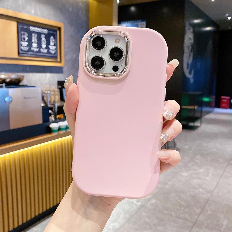Metal Little Fat Girl Applicable IPhone15 Mobile Case 14ProMax Simple 16 Silicone 12 Apple 13 Protective Case