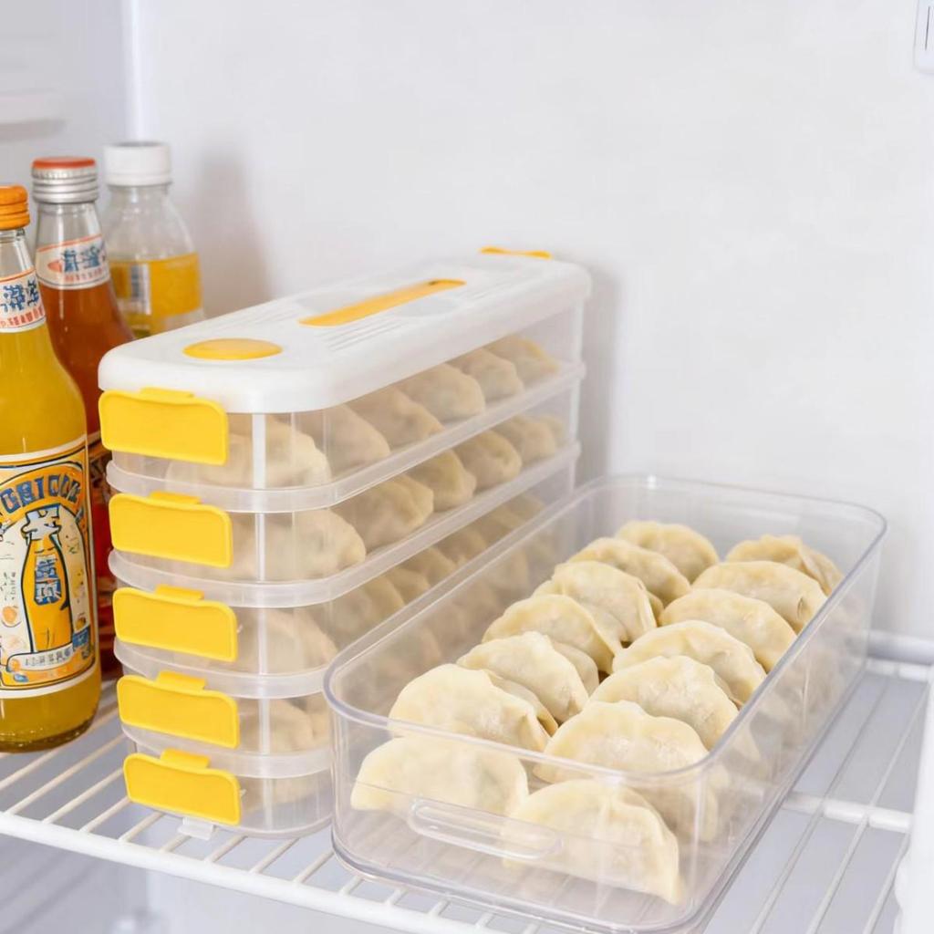 Dumpling Food-Grade Freezer Storage Box - Multi-layer Sealed Preservation for Frozen Wontons