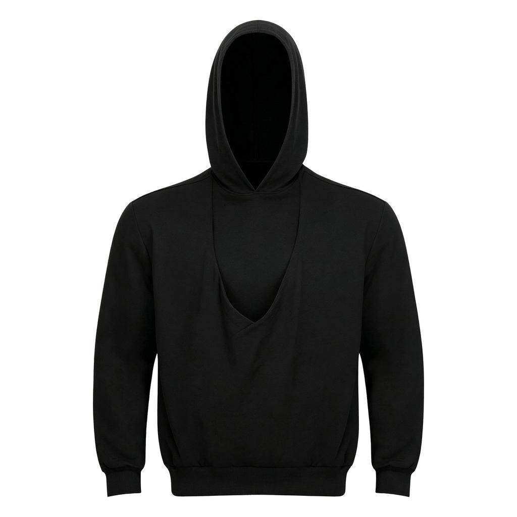 Baby Carrier Hoodie for Men Built-in Kangaroo Pouch Hooded Sweatshirt Large Front Pocket Pullover for Travel Outing