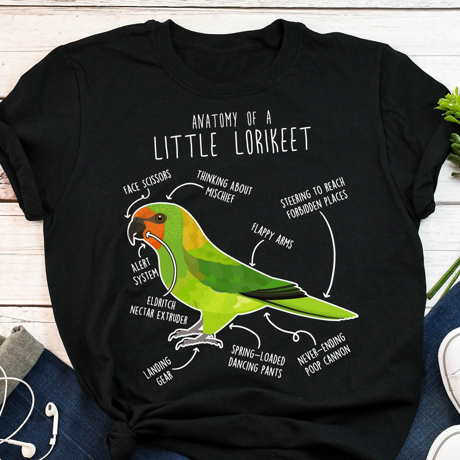 Little Lorikeet Shirt, , , Funny Bird Lover Gift, Cute Native Lory T-shirt, Parrot Tshirt, Pet Tee Australian Aussie Wildlife Carer 100