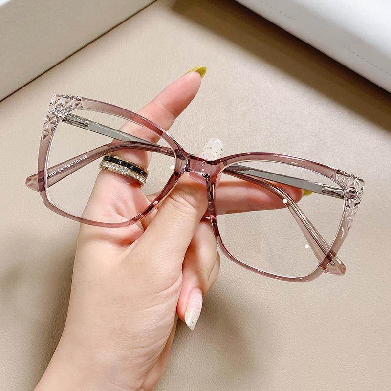 Vintage Fashion Hyperopia Reading Glasses Female Luxury Brand Oversized Square Eyeglasses Women Prescription Magnifying Glasses