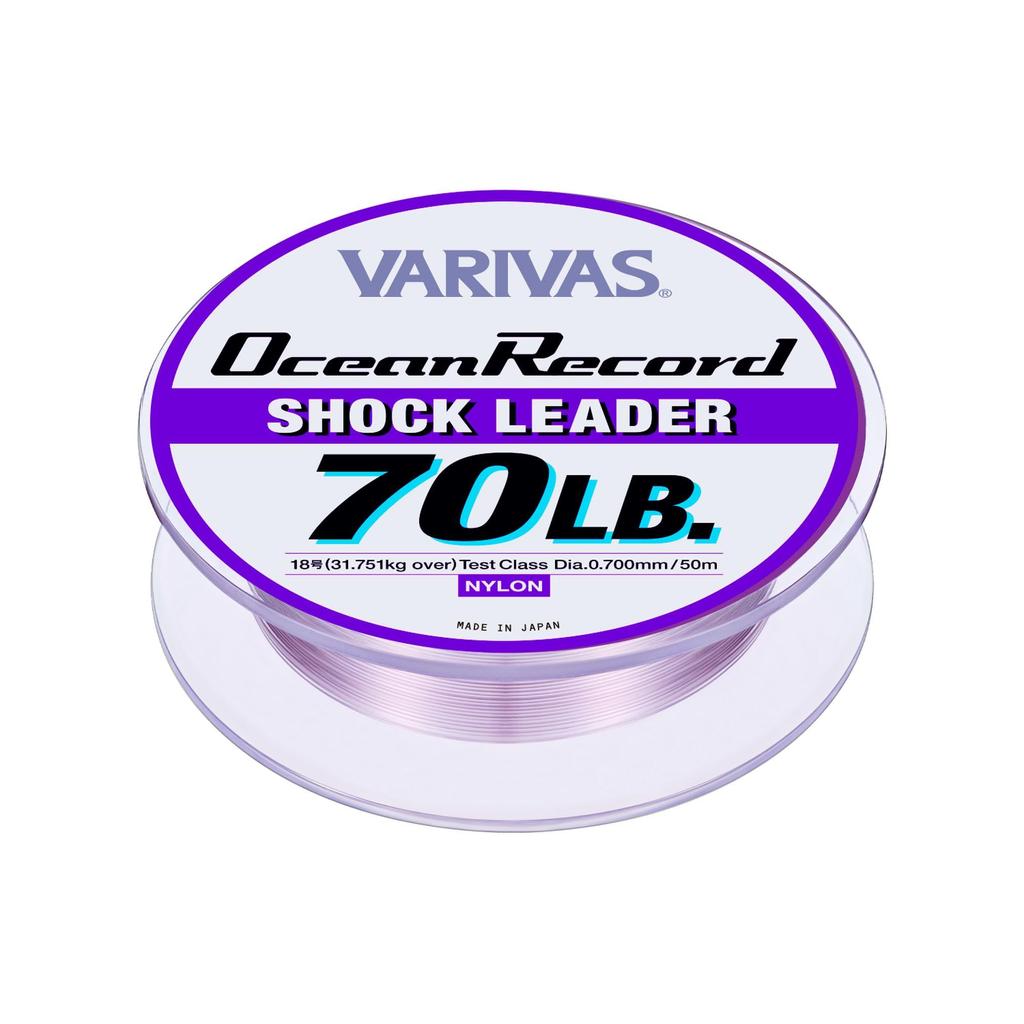 Maurice VARIVAS Leader Ocean Record Shock Leader Nylon 50m 18 70lb Misty Purple No.