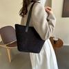 Stylish Casual Large Capacity Tote Bag For Women In Black Beige And Brown Colors