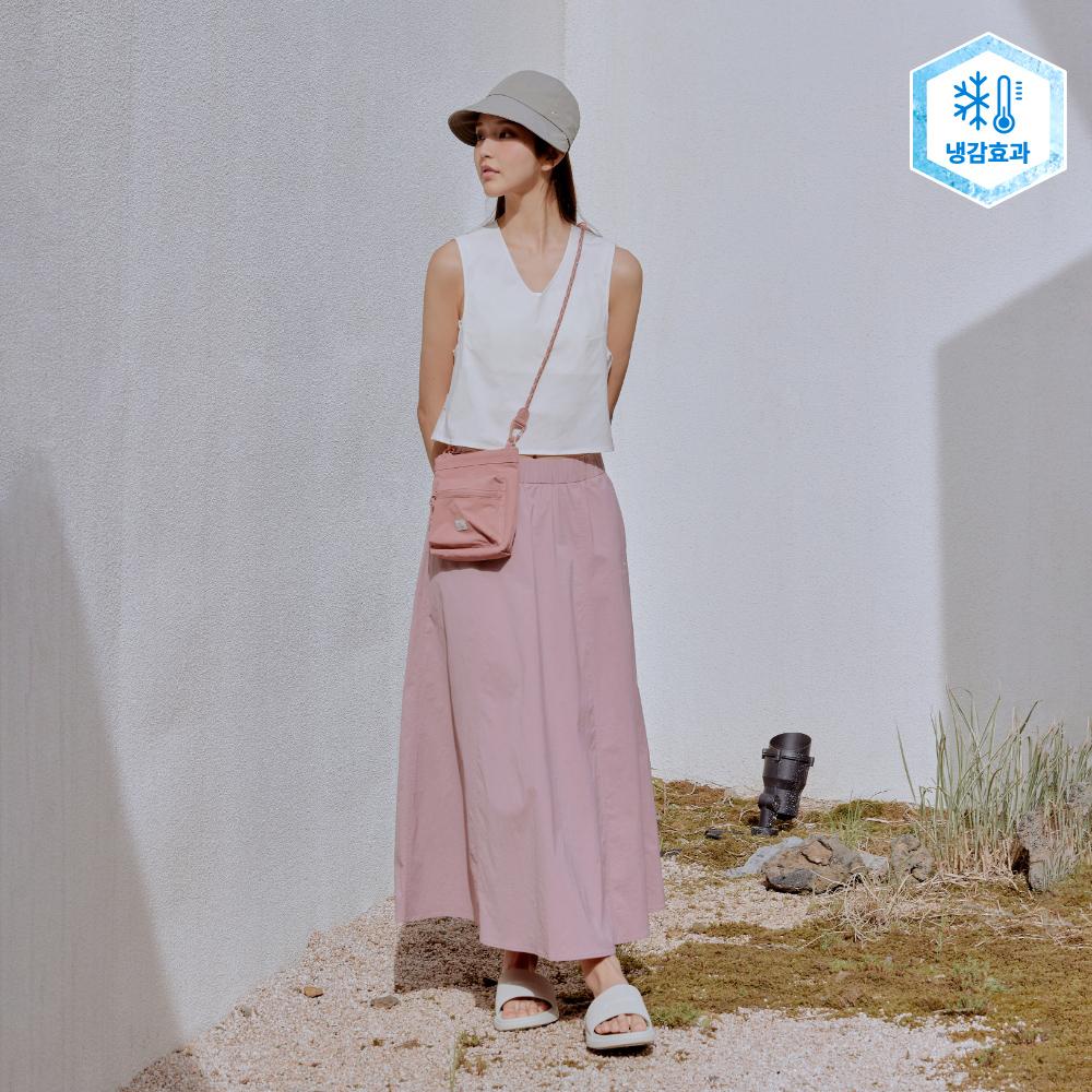 [Snowpeak] Cooling Root Flare Long Skirt Deep Pink (S25MWRSK61) 70