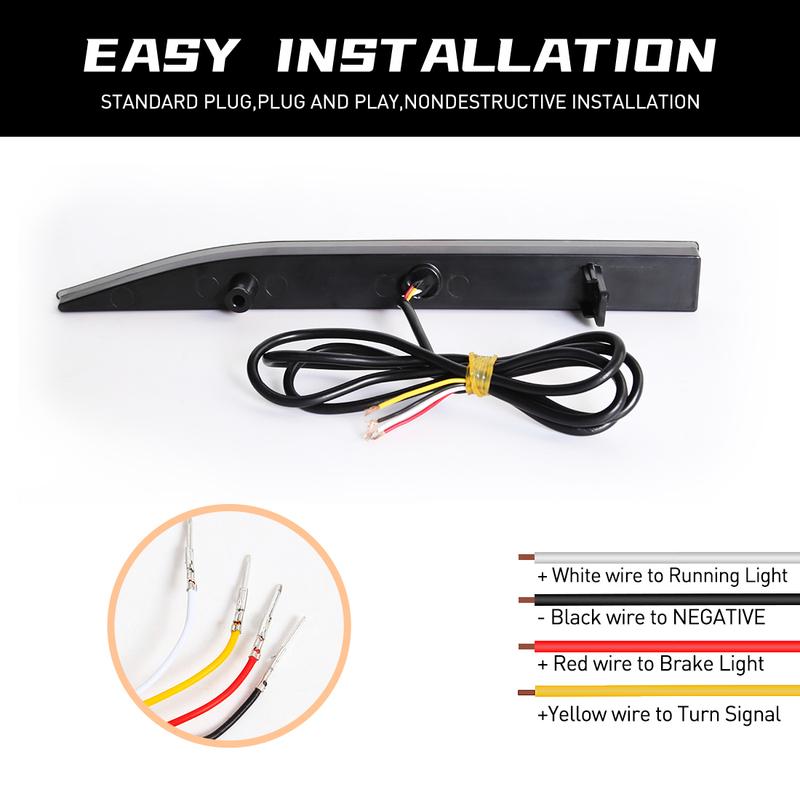 A set of LED Tail Light  For Toyota Yaris Ativ Vios   Brake Light Rear Bumper Reflector Lamp Dynamic Warning Light 12V