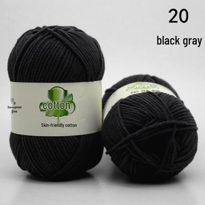 Combed 5-Ply Milk Cotton Yarn for DIY Knitting & Crochet - Medium-Thick Scarf & Blanket Material Pack