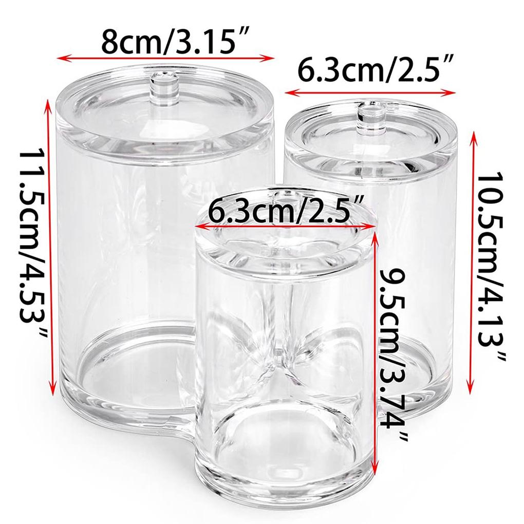 Cosmetics Organizer Container For Cotton Pads Cosmetic Makeup Organizer Jewelry Crystal Storage Box