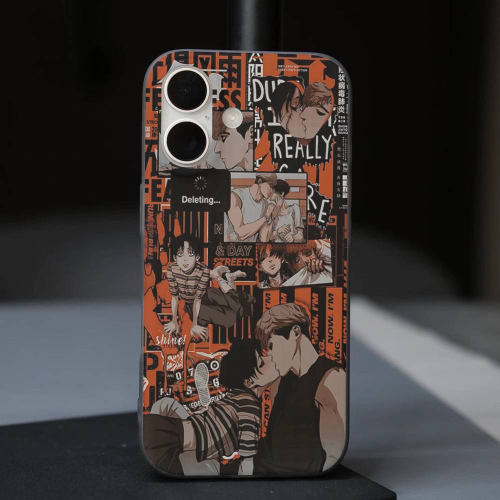 Anime Killing Stalking Phone Case For IPhone 17 16 15 14 13 12 11 Pro Max Plus Corrugated Bumper Back Cover Shell