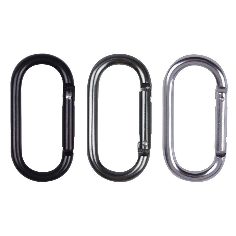 Solid Aluminum Quick Release U-Shaped Backpack Carabiner Hook Silver