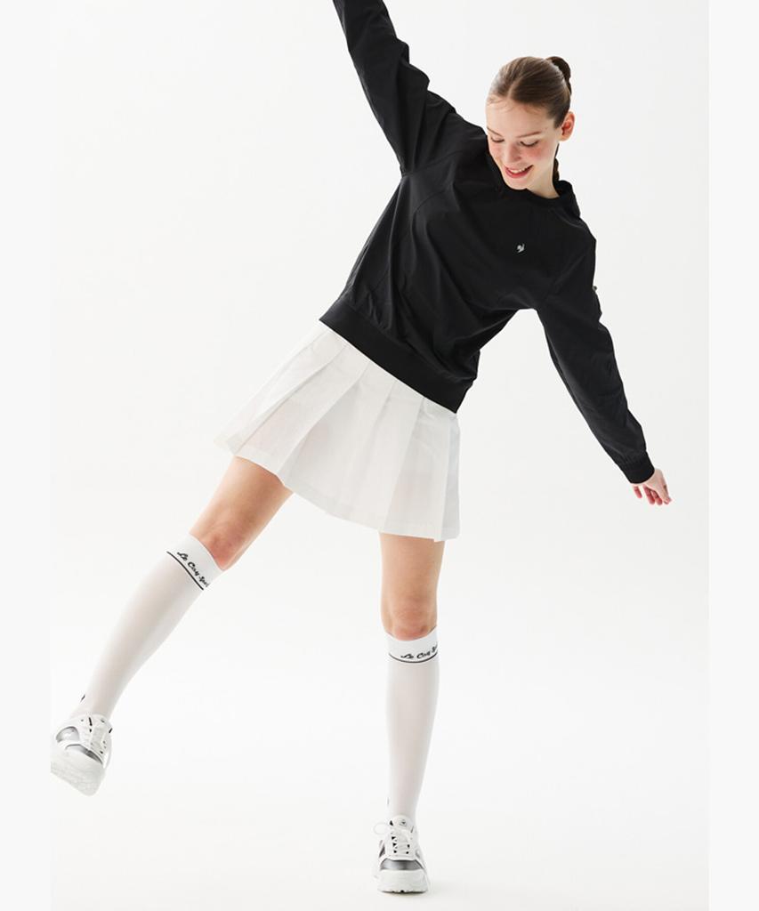 LECOQ GOLF Women'S Elastic Stretch Pleated Skirt _Whte Gr222Lsk42