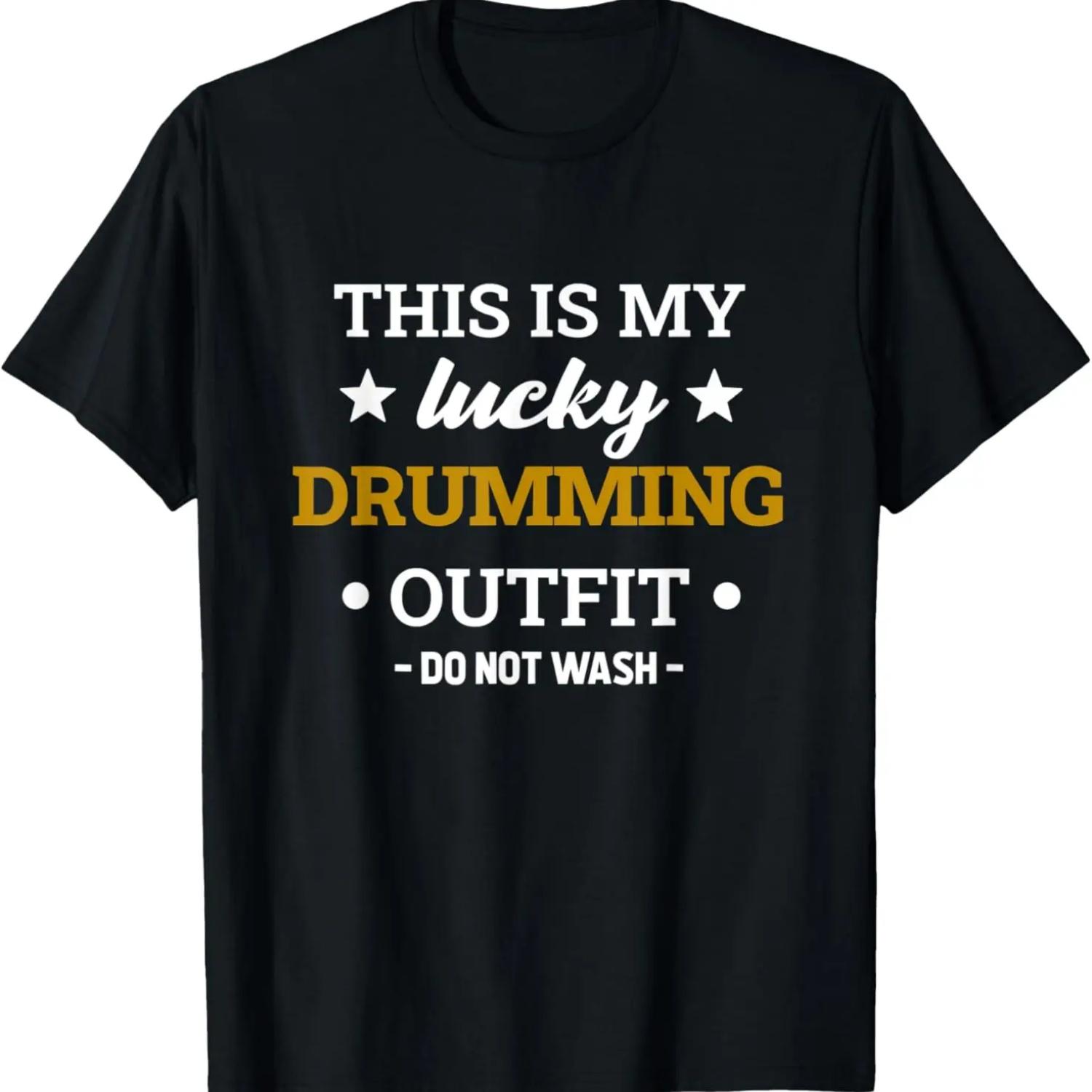 My Lucky Drumming Outfit - Funny Drummer Cool Drum Set T-Shirt S