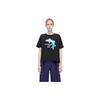 FILA Dolphin Print Casual Sport Short Sleeve T-Shirt Women Tops Black F51W128107F-BK