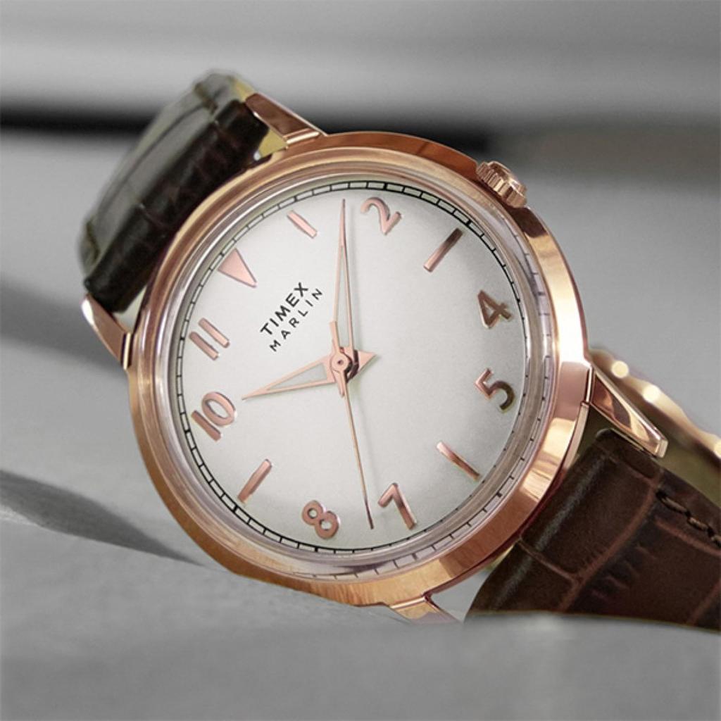 TIMEX Marlin Quartz TW2Y37700 rose gold/brown men's watch