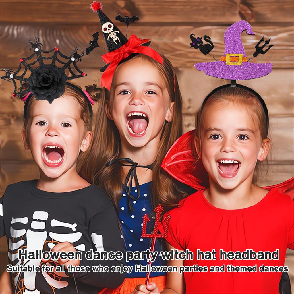 Witch Halloween Headwear Headband Photo Props Party Cosplay Costumes Dancing Party Skeleton Headband Halloween