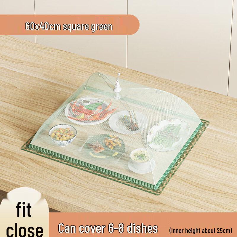

Foldable Rectangular Fabric Mesh Food Covers