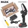 HiLDA Cordless Mini Electric Chainsaw, Rechargeable One-Handed Woodworking and Garden Saw