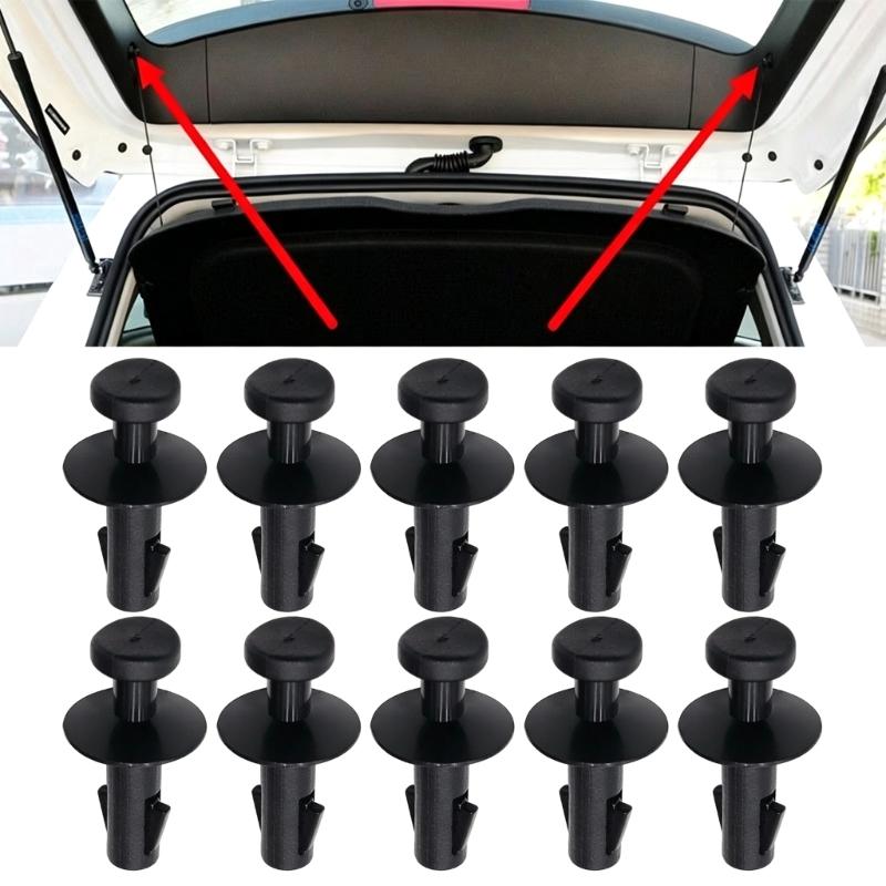 Cargo Area Retainer Clip 95129884, Rear Trunk Mount Part with Push Type Plastic Body for Cargo Mount Service, 10 Piece Spare Pack Set