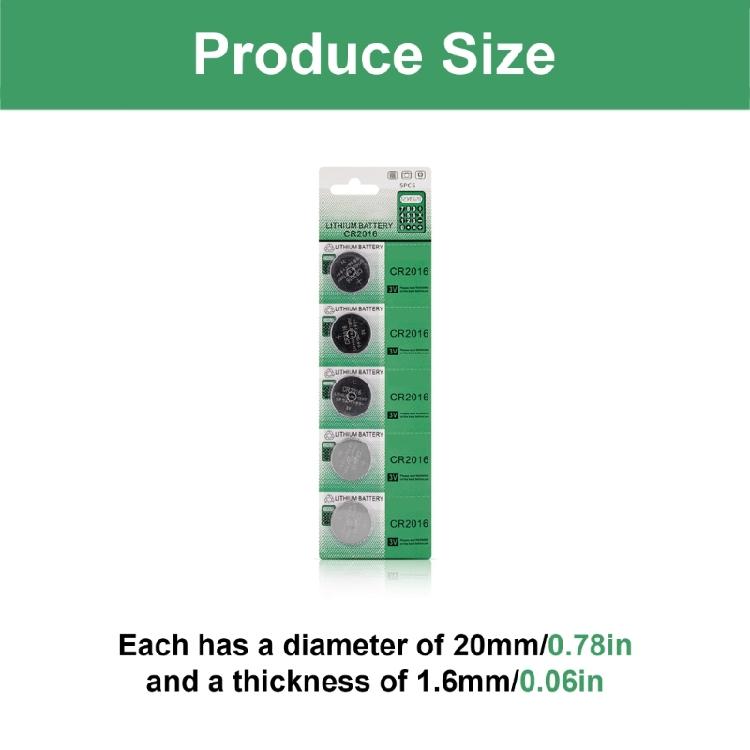 5pc/10pc Essential CR2016 Batteries Versatility Button Cells Battery Power Sources Highly Capacity Coin Cells Battery