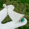 Natural Green Onyx Gemstone Pendant Handmade 925 Sterling Silver Indian Jewelry