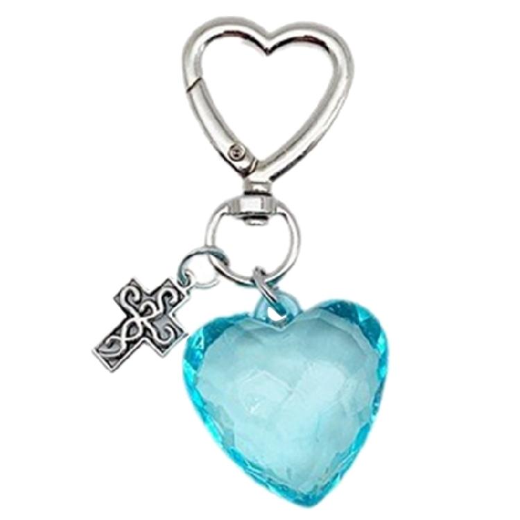 

Elegant Heart Keychain Pendant Key Charm Keyring for Everyday Use and Travel зелений