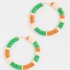 Summer Vacation Beach C-Shaped Ceramics Colorful Candy Color Exaggerated Earrings Earrings Female Niche Dopamine Earrings
