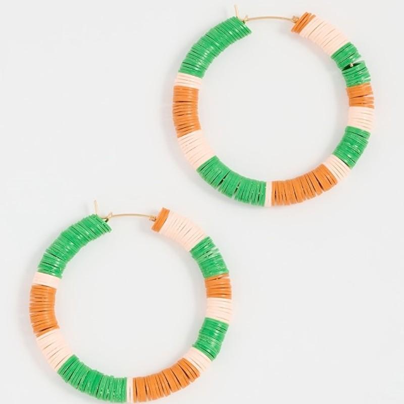 Summer Vacation Beach C-Shaped Ceramics Colorful Candy Color Exaggerated Earrings Earrings Female Niche Dopamine Earrings