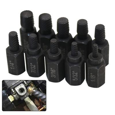 10Pcs Damaged Bolt Extractor Kit High Hardness Rustproof Easy To Use Heavy-Duty Screw Extractor Bolt Remover Tools