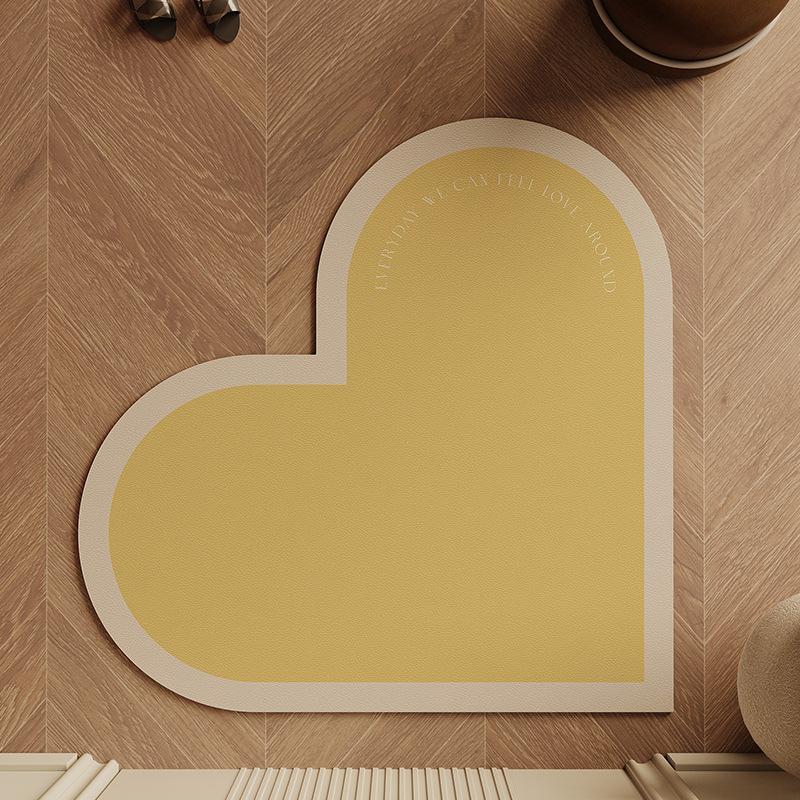 Wedding Celebration Love Entrance Door Red Leather Floor Mat Non-slip, Erasable, Washable Foot Mat Door Entry Mat