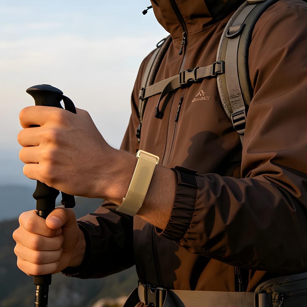 Für Google Fitbit Air Strap Edelstahl Metall Uhrenarmbänder Verstellbares Komfortables Ersatzarmband Magnetischer Verschluss