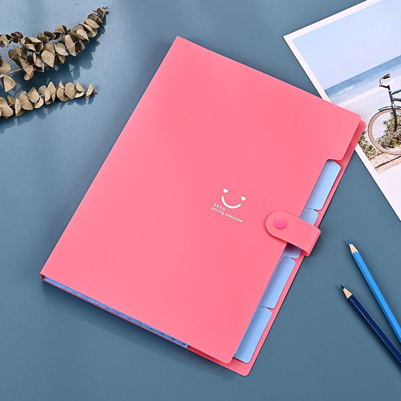 Папка-конверт формата А4 с расширением, 5 карманов, для документов, канцелярских товаров, портативный органайзер для бумаги для школьных и офисных принадлежностей