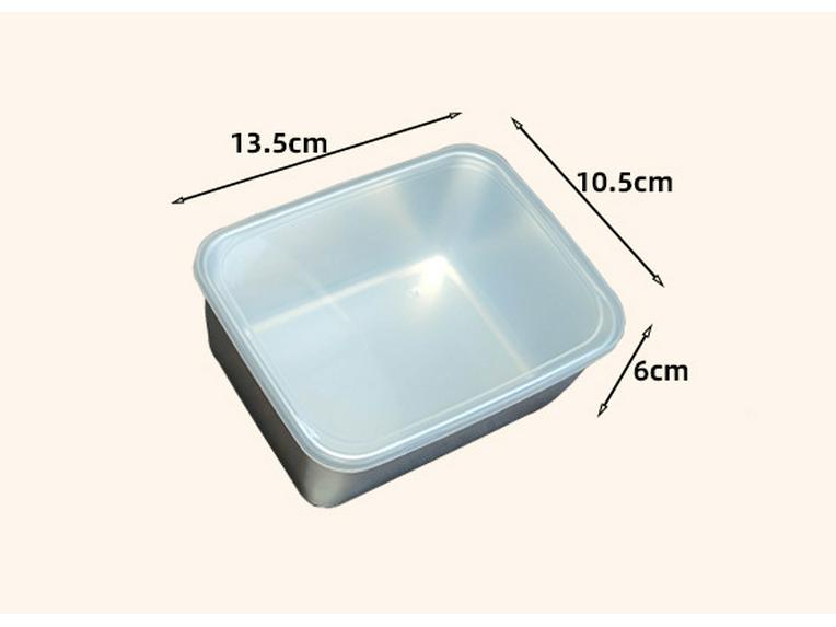 Stainless Steel Non-Magnetic Towel Tray with Lid - Flat Bottom Square Pan for Tiramisu & Ejiao