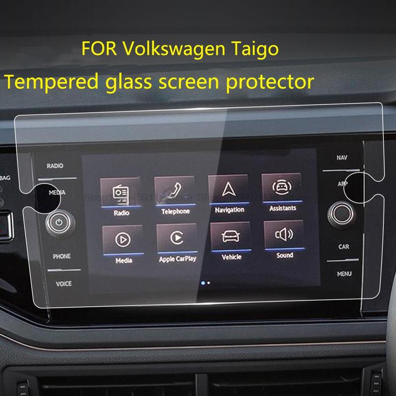 Tempered Glass Screen Protector Film For VWVolkswagen Taigo  8 Inch Car GPS Navigation Anti-scratch  Accessories