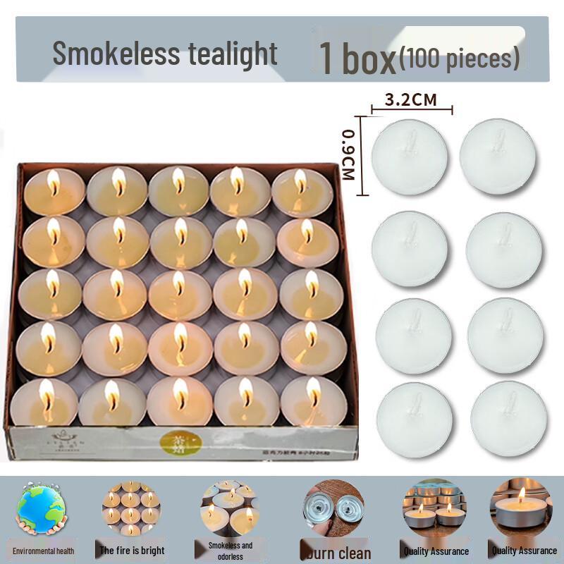 LIEI 4-Hour Smokeless Tea Candle