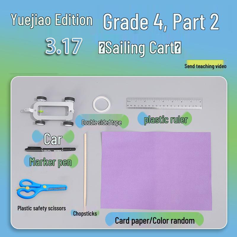 Fourth Grade Science Experiment Kit: Sail Car Craft Set for Primary School Students