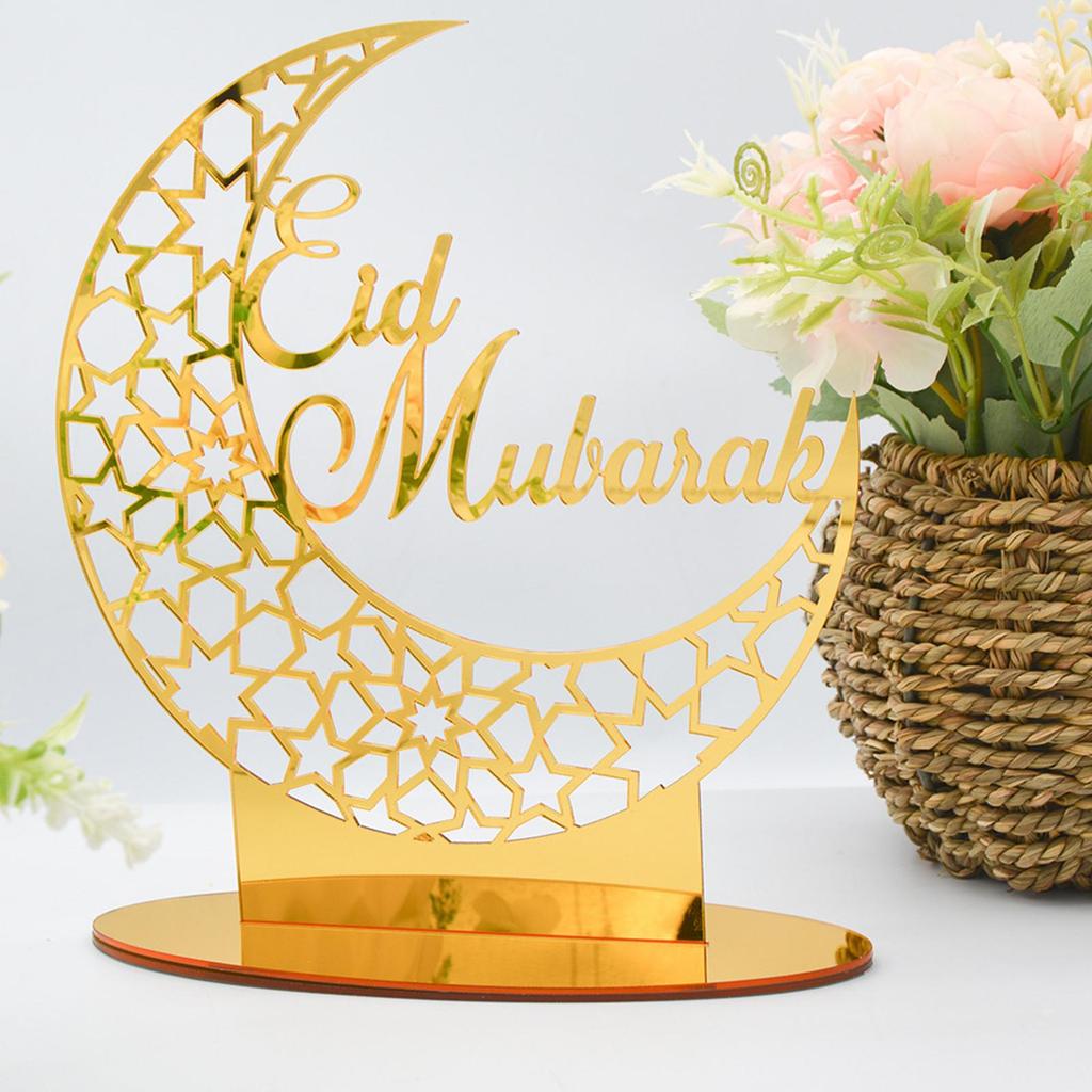 Eid Decorations Plaque Ornament Eid Mubarak Ornament Craft Decoration for Islamic Decor