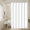 1Pc Minimalist Pure White Shower Curtains, Basic Soild-Color Waterproof Bathroom Accessories