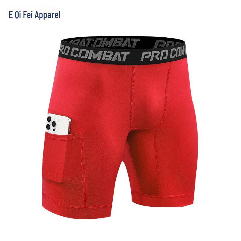 Shorts de Compression Homme à Séchage Rapide avec Poches pour la Course à Pied et le Basketball
