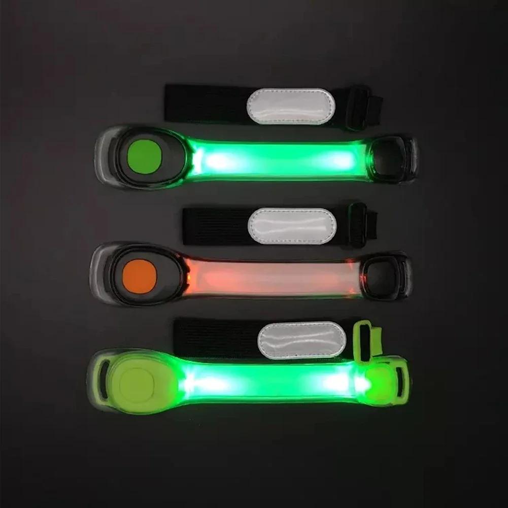 LED Light Up Armband Adjustable Wearable Running Arm Belt Glow The Dark for Running Walking Cycling Concert Roller Skates Light