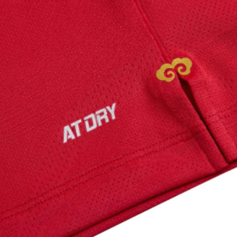 Li Ning Badminton Jerseys Unisex Vermilion V Neck Moderate AAYV148-3