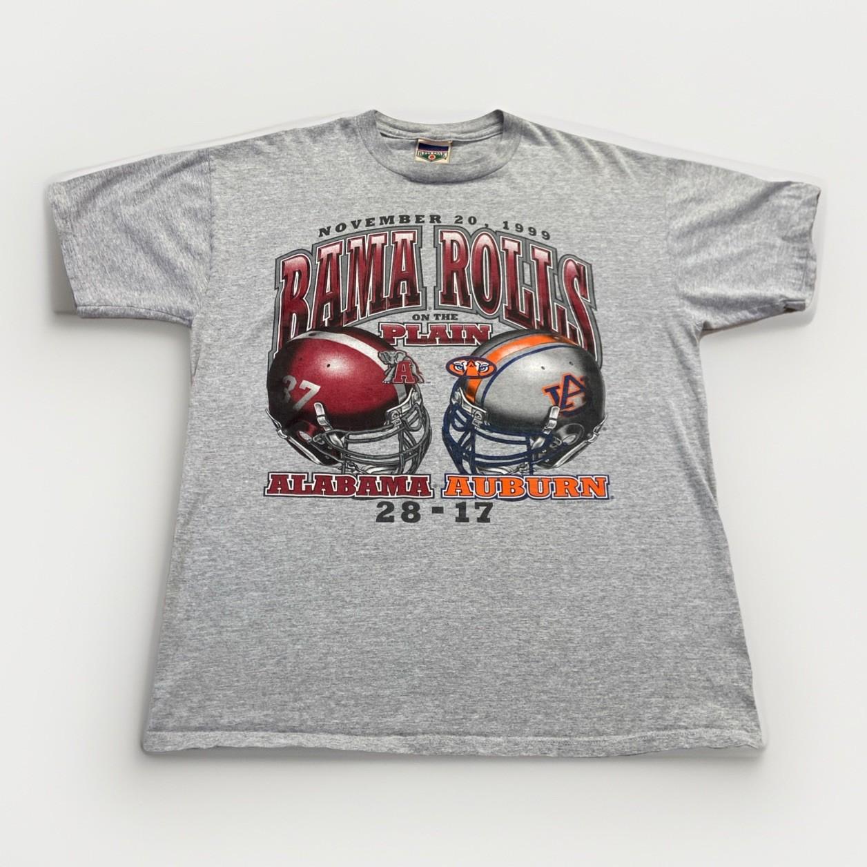 Vintage Iron Bowl Shirt Mens L Alabama Crimson Tide Auburn Tigers 90s Gray XXXL